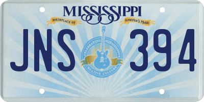 MS license plate JNS394