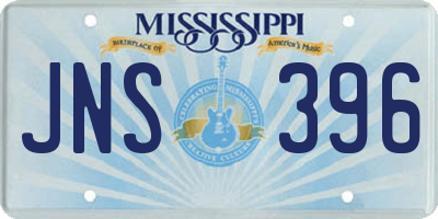 MS license plate JNS396
