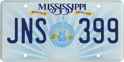 MS license plate JNS399