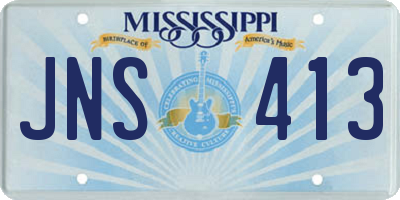 MS license plate JNS413