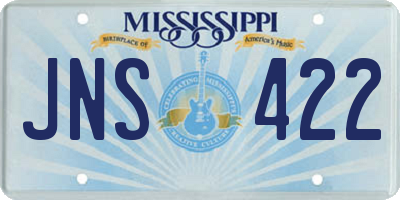MS license plate JNS422