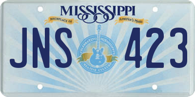 MS license plate JNS423