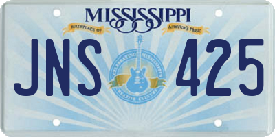 MS license plate JNS425