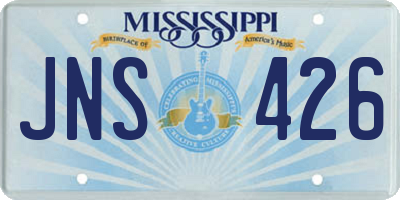 MS license plate JNS426