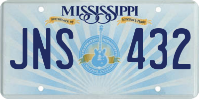 MS license plate JNS432