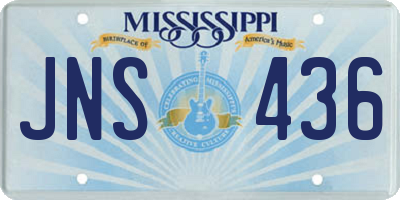MS license plate JNS436