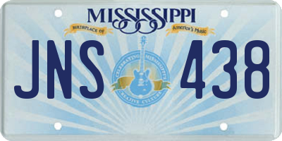 MS license plate JNS438
