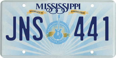 MS license plate JNS441