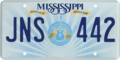 MS license plate JNS442