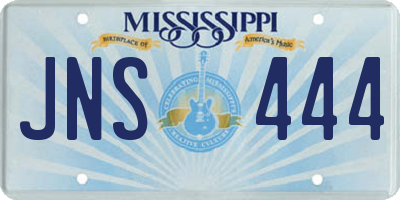 MS license plate JNS444