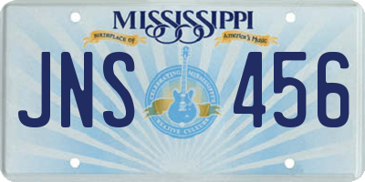 MS license plate JNS456