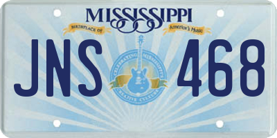 MS license plate JNS468