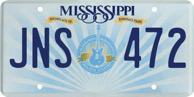 MS license plate JNS472
