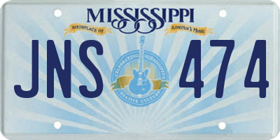 MS license plate JNS474