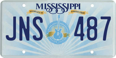 MS license plate JNS487