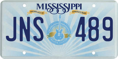 MS license plate JNS489