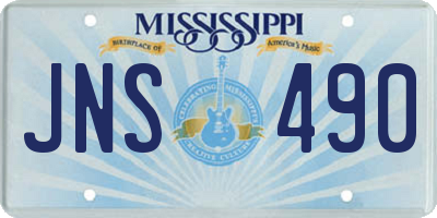 MS license plate JNS490