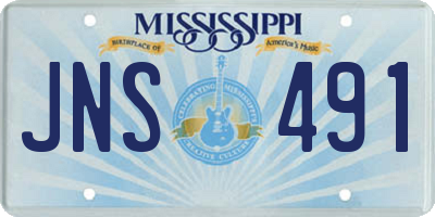 MS license plate JNS491