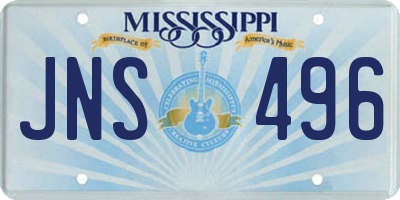 MS license plate JNS496