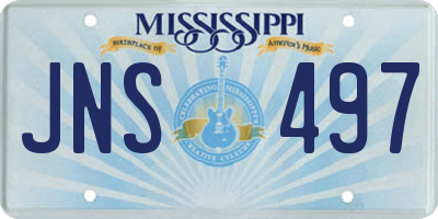 MS license plate JNS497