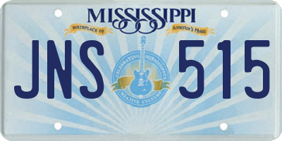 MS license plate JNS515