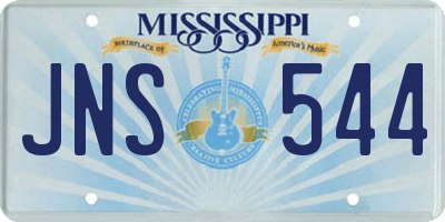 MS license plate JNS544