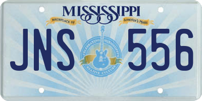 MS license plate JNS556