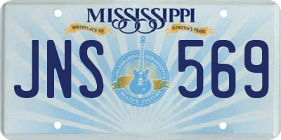 MS license plate JNS569