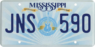 MS license plate JNS590