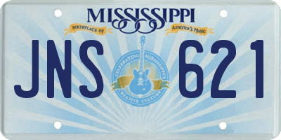 MS license plate JNS621