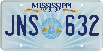 MS license plate JNS632