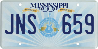 MS license plate JNS659