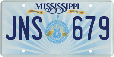 MS license plate JNS679