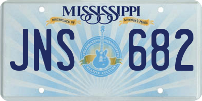MS license plate JNS682