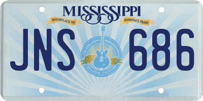 MS license plate JNS686