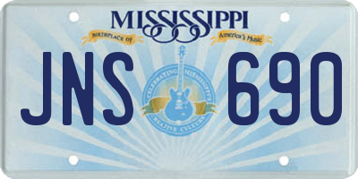 MS license plate JNS690