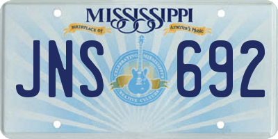 MS license plate JNS692