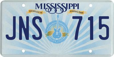 MS license plate JNS715