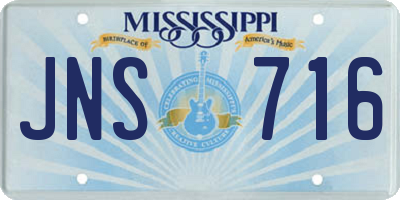 MS license plate JNS716