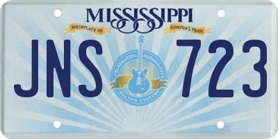 MS license plate JNS723