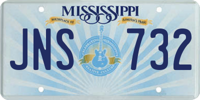 MS license plate JNS732