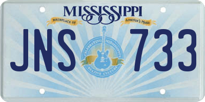 MS license plate JNS733