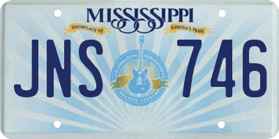MS license plate JNS746