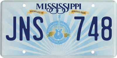 MS license plate JNS748