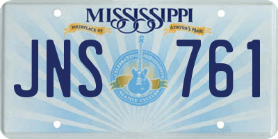 MS license plate JNS761