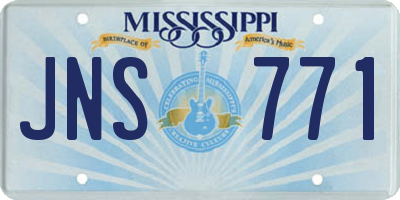 MS license plate JNS771