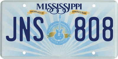 MS license plate JNS808