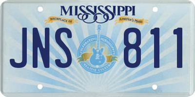 MS license plate JNS811