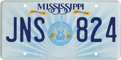 MS license plate JNS824