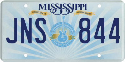 MS license plate JNS844